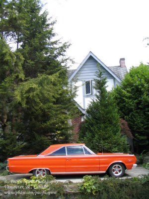 The house is typical but the car is not