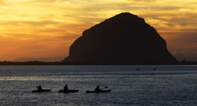 Morro Rock at Sunset