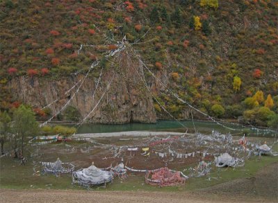 Prayer flag garden