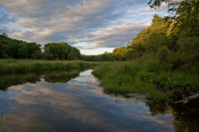 Evening on the Chapin Road bridge