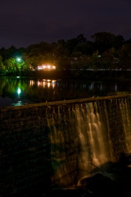 Saxonville falls night (15s)