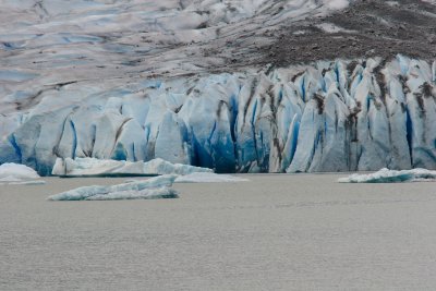 A closer view of the glacier