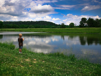 Noth'in Like A Good Fish'in Hole To Relax A Man -Judges Lake, Henkley, Ohio
