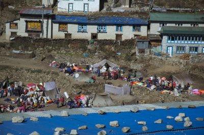 Tibetan bazaar at Namche