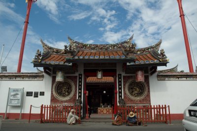 Chinese temple Cheng Hoon Teng complete with beggars, Melaka