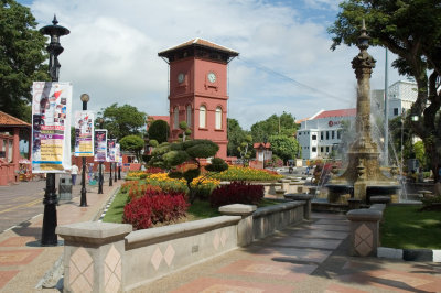 Tang Beng Swee Clock tower outside Christ Church Melaka