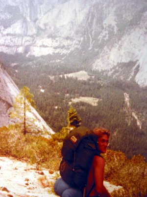 John Young on trip w/ Martin, Glacier Point to Yosemite Valley