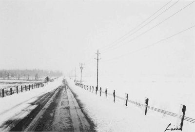 snowy road 