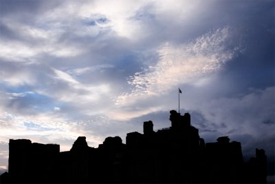 Middleham Castle Silhouette