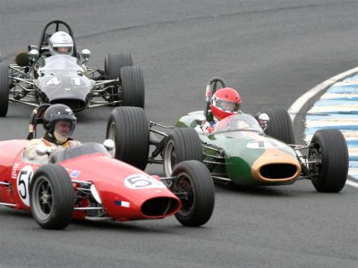 Elfin FJ, Brabham BT11A and Lotus 41C