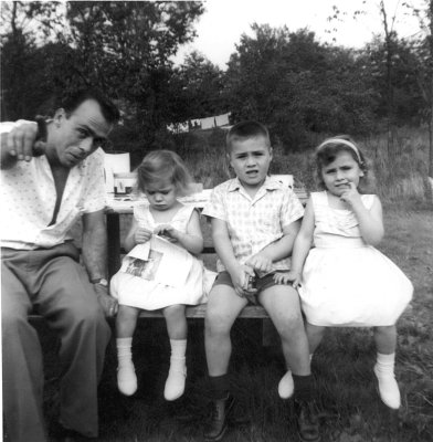 Don Fletcher with Laurie, young Don and Heather