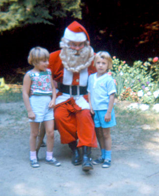 Santa with Melinda & Michelle