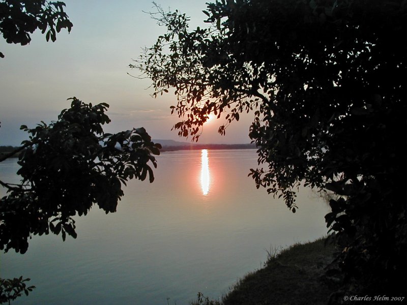 Sunset at Rifa Education Camp on the Zambezi
