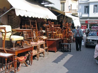 Furniture at Saturday flea market
