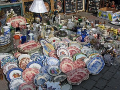 Random dishes at flea market
