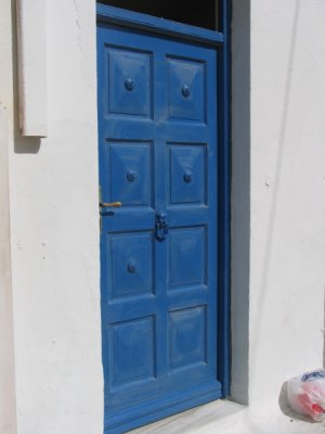 One of many blue doors