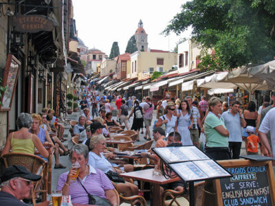 On Sokratous, a main street of old town