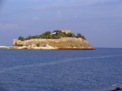 Fort at harbor entrance