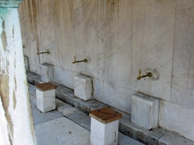 Cleansing stations outside Blue Mosque
