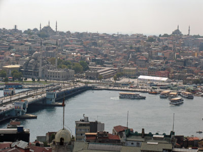 Across the Golden Horn to spice market(center)