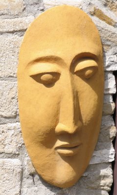 Mask on wall