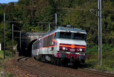 La CC6561 au tunnel de Chamousset, prs de Saint-Pierre d'Albigny.