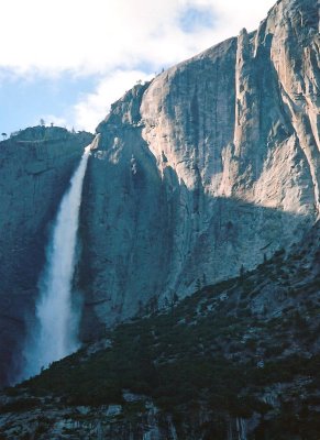 Yosemite Falls with the Lost Arrow (sticking up at upper right corner)
