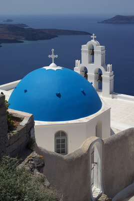 The ever so popular church at Firostefani Village, Santorini Island
