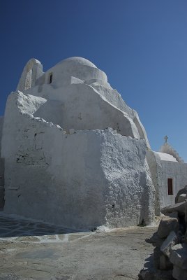White church near Little Venice - Mykonos Island