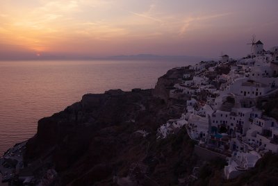 Sunset in Oia, Santorini Island