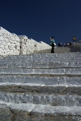 Endless-looking stairs at Mykonos Town