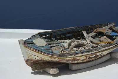 Old boat at Firostefani Village - Santorini Island
