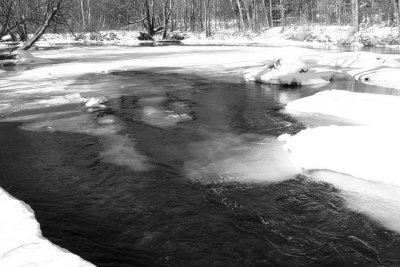 Ice snow and water