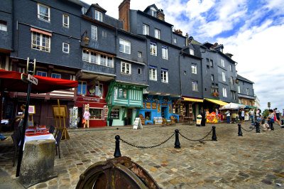 Honfleur colourful shops