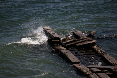 Weathered old pier