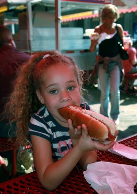 Jazzy Loves Foot Long Hot Dogs