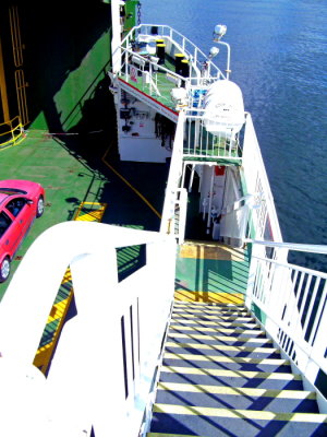 LOCH SHIRA (2007) Stairs to Car Deck - Cumbrae to Largs
