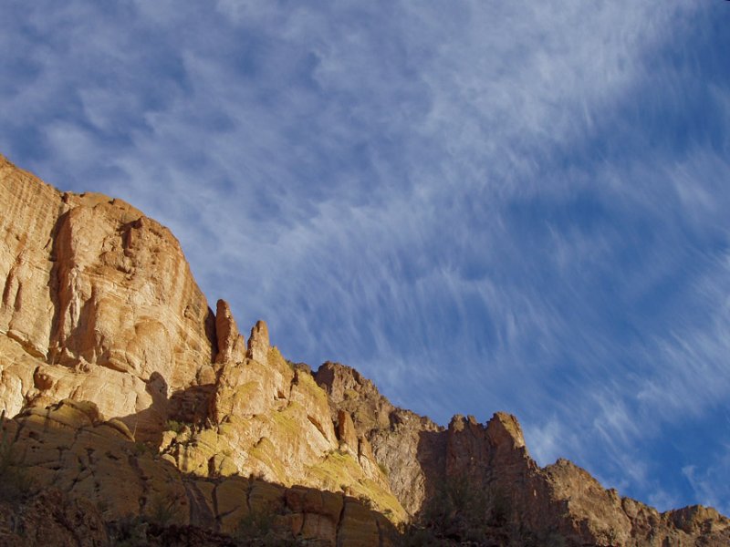 Cliff and clouds