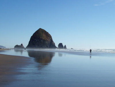 Haystack Rock on the Oregon shore