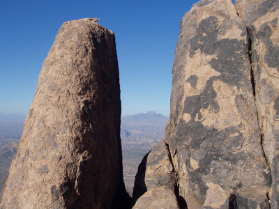 Four Peaks among the pinnacles