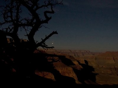 The Venus-Saturn conjunction about to set