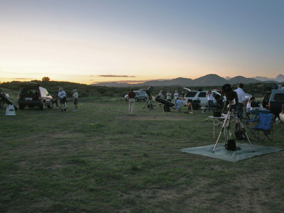 Observing field at dusk