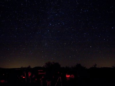 Casseopeia rising above observing field