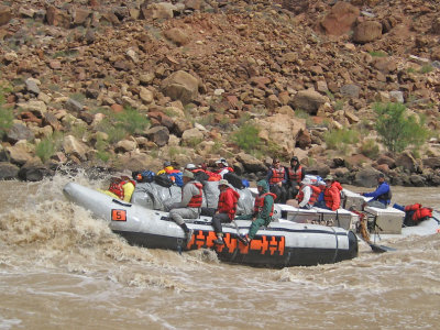 Our other raft entering a small rapid