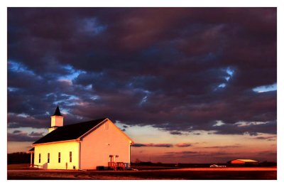 House under sunset