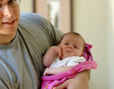 Serious, with daddy