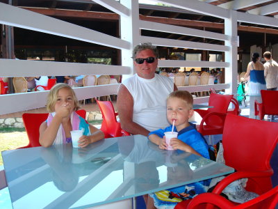 Grandad treats slushes