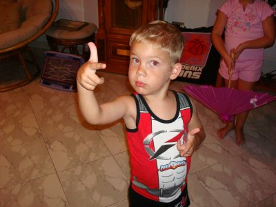 Gettin his groove on