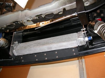RX-7 FC oil cooler mounted under bumper.
