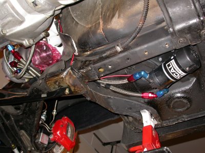 Bottom view of turbo oil scavenge pump install.